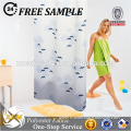 Shower curtain with matching window curtain
